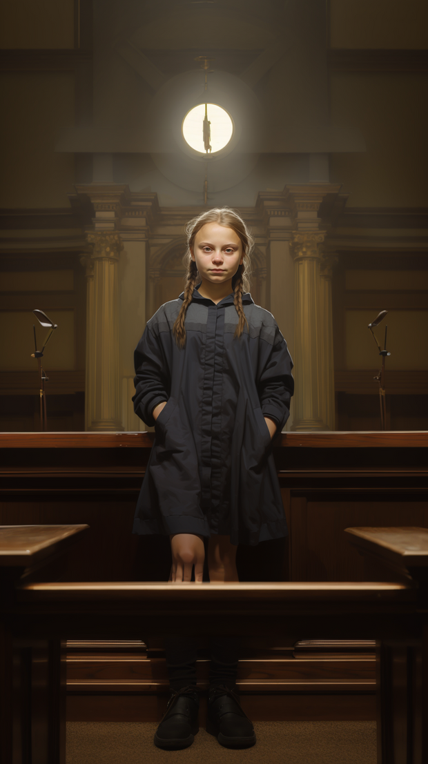 Bild: Greta Thunberg vor Gericht