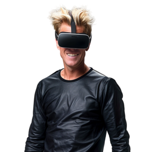 Bild: Ronald Zuckerberg mit VR-Brille