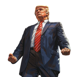 Bild: Donald Trump bei einer Wahlkampfrede