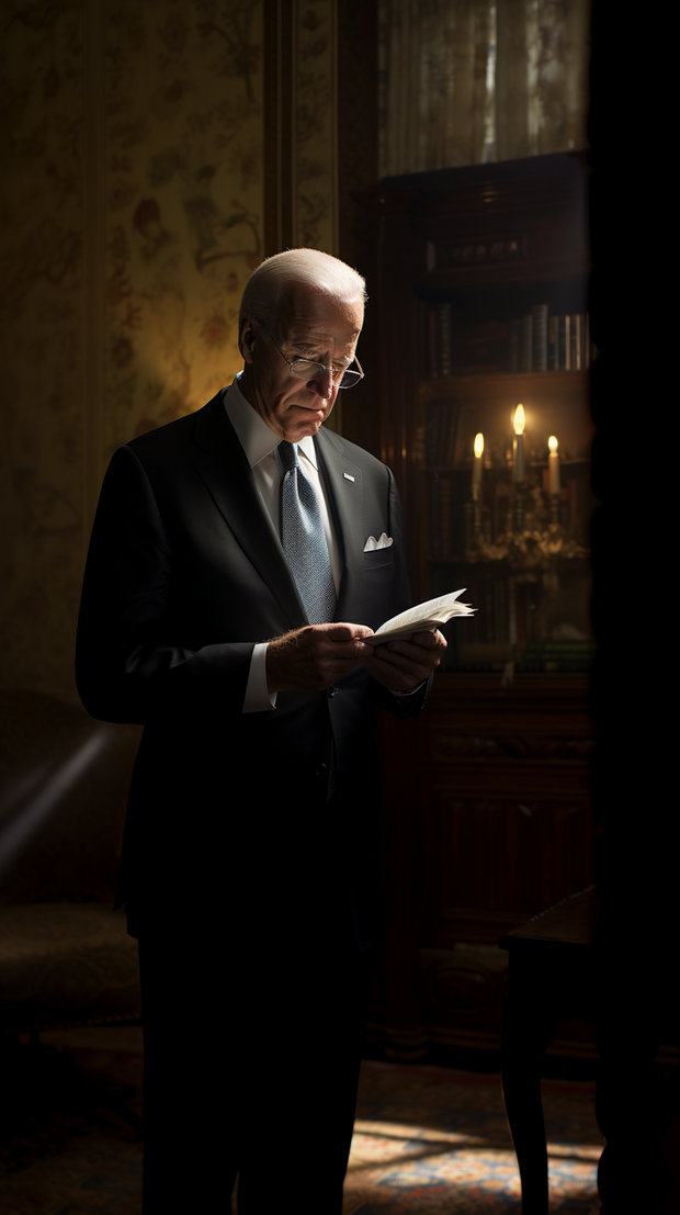 Bild: Joe Biden mit Geheimdokumenten