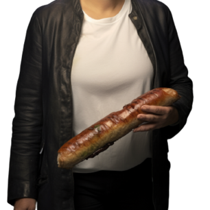 Bild: Nancy Faeser mit Bratwurst