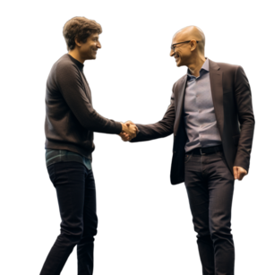 Bild: Satya Nadella und Sam Altman