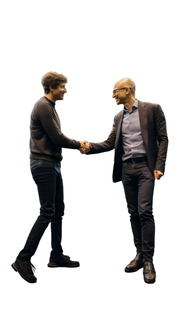 Bild: Satya Nadella und Sam Altman