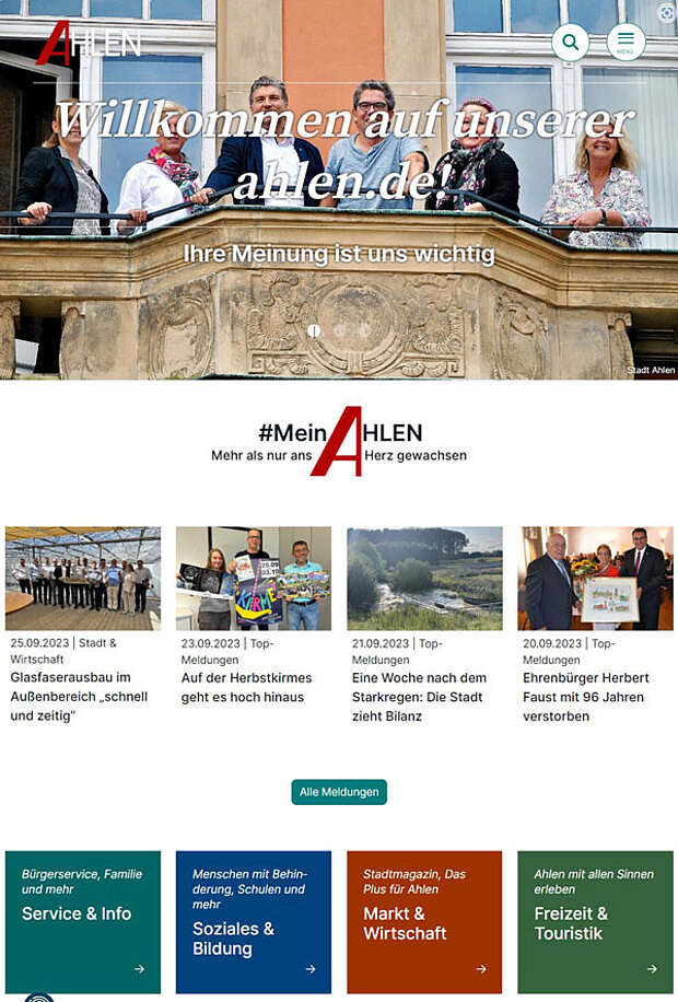 Screenshot: ahlen.de