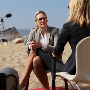 Bld: Alice Weidel - Interview am Strand