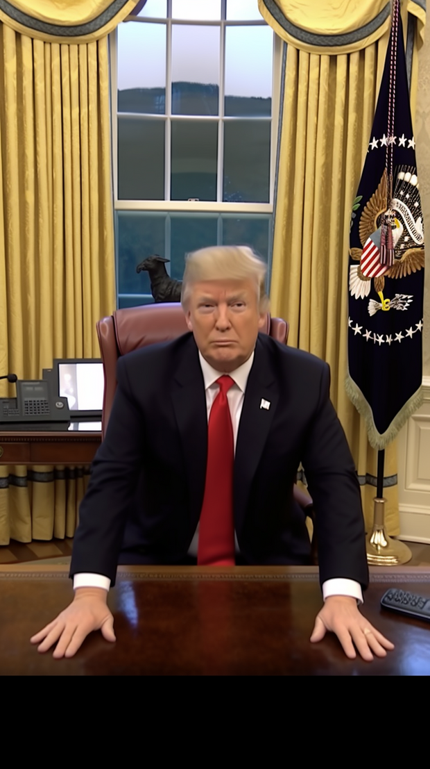 Bild: Donald Trump im Oval Office