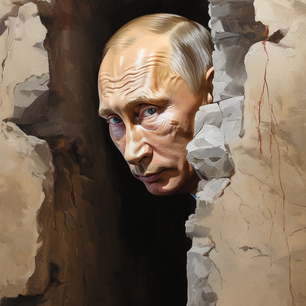 Bild: Wladimir Putin beim Versteckspiel