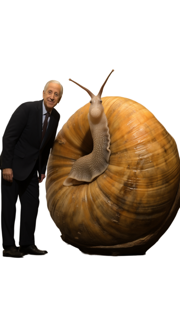 Bild: Joe Biden und die Schnecke