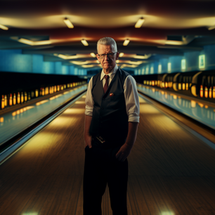 Bild: Winfried Kretschmann spielt Bowling