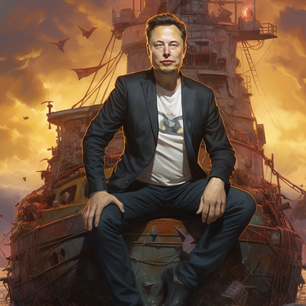 Bild: Elon Musk auf dem sinkenden Schiff