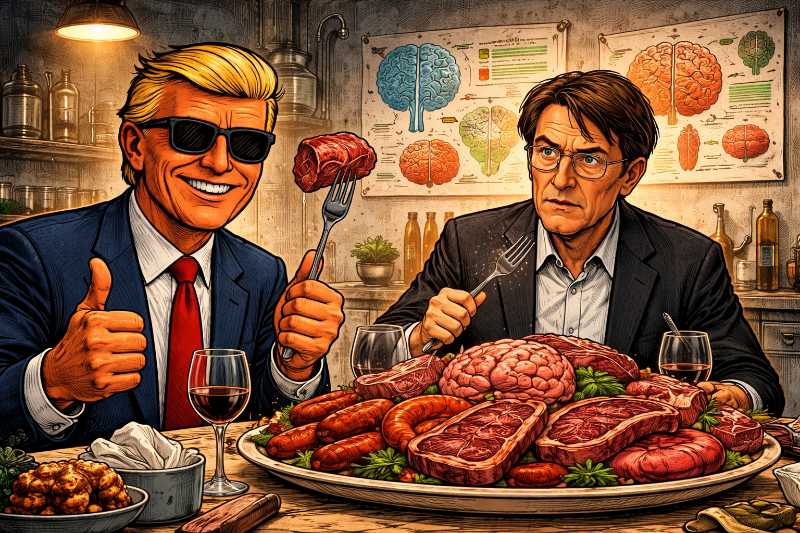 Grafik: Der Mann ohne Fleisch – und plötzlich kommt die Studie