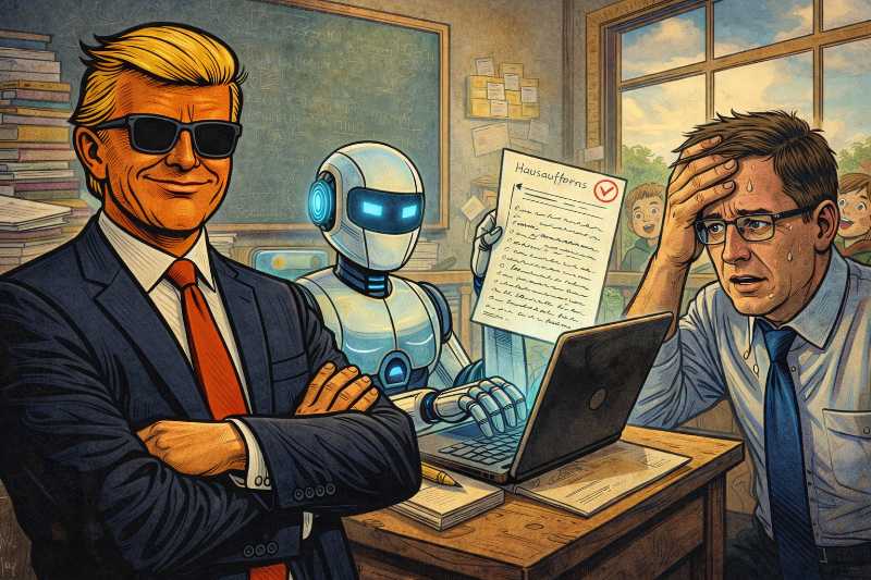 Grafik: Hausaufgaben am Abgrund