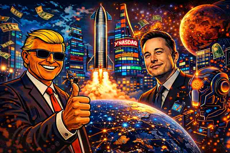 Grafik: Wie SpaceX die Börse ins All schießt