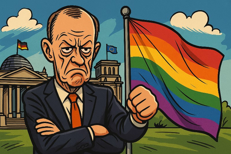 Grafik: Merz Regenbogenfahne