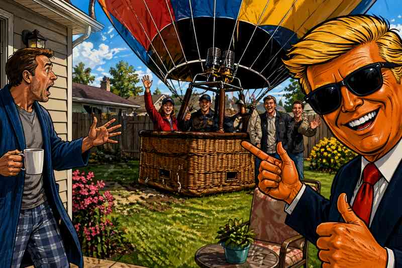 Grafik: Frühstück mit Ballon