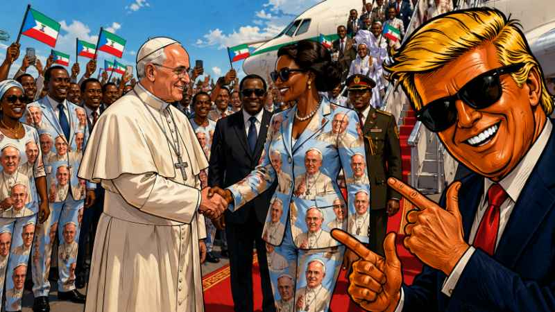 Grafik: Papst trifft Papst