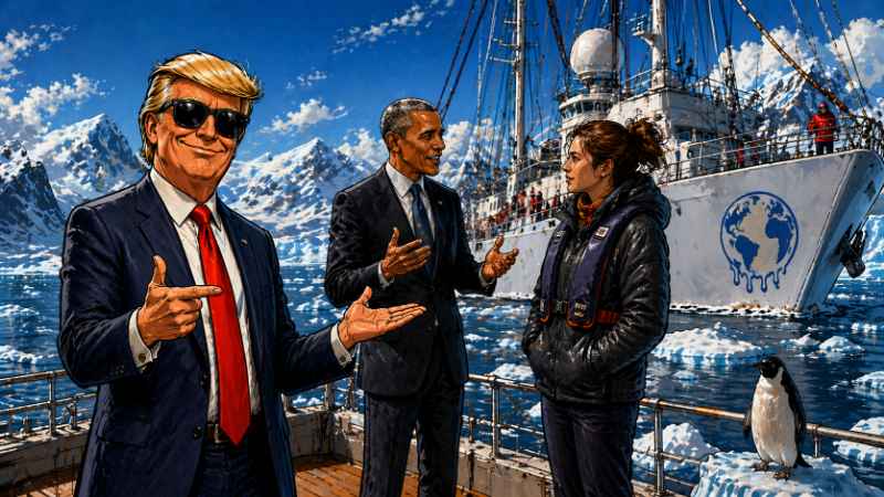 Grafik: Obama und Neubauer machen die Antarktis zur Bühne