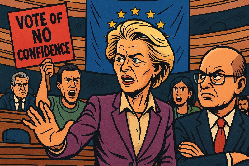 Grafik: Ursula „Ich-kann-alles-außer-Krisenmanagement“ von der Leyen.