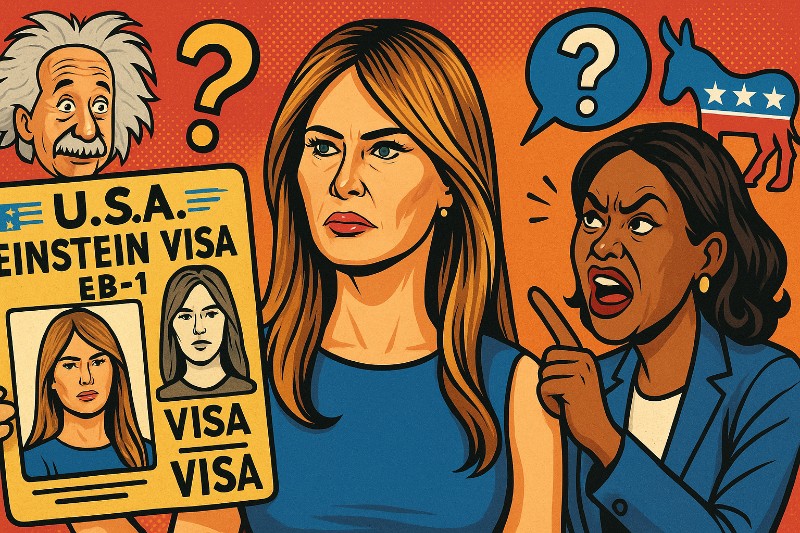 Grafik: Melania und das Einstein-Visum