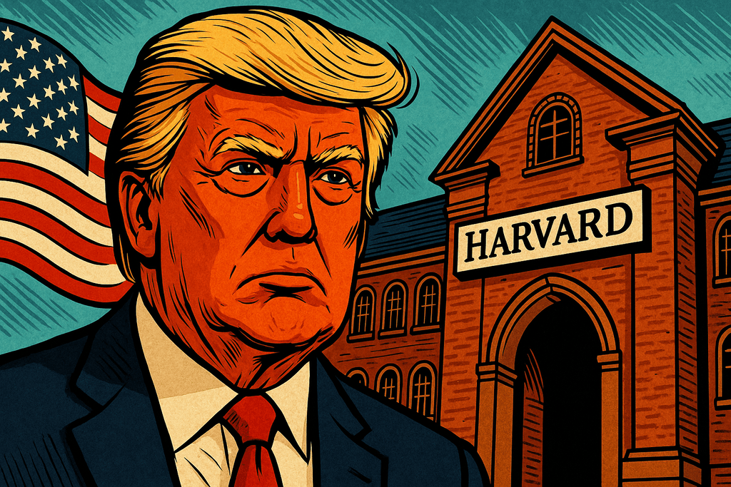 Grafik: Trump und die Havard-Rebellion