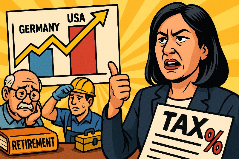 Grafik: Germany : USA