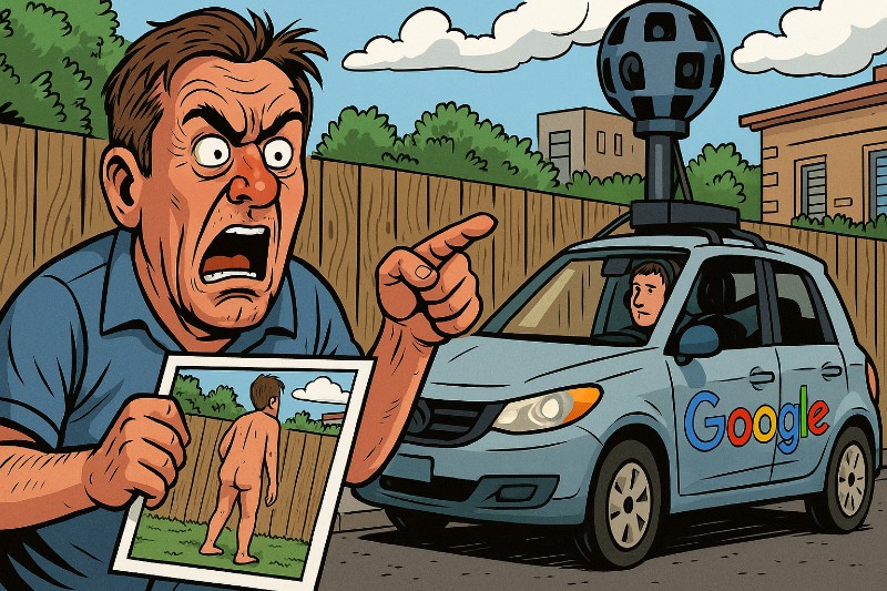 Grafik: StreetView nackter Hintern
