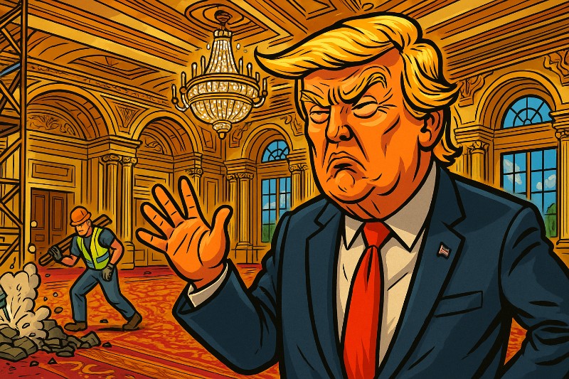 Grafik: Trumps Ballsaal im Weißen Haus