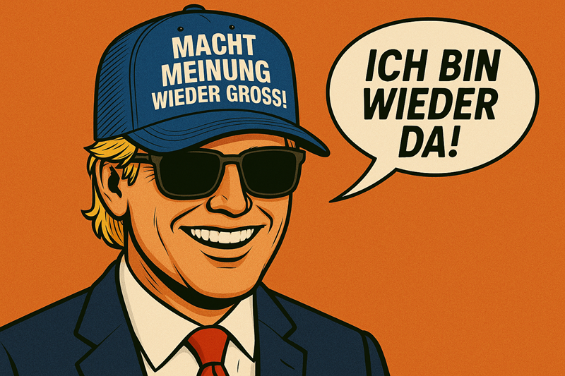 Grafik: ROnald Tramp - ICH BIN WIEDER DAA