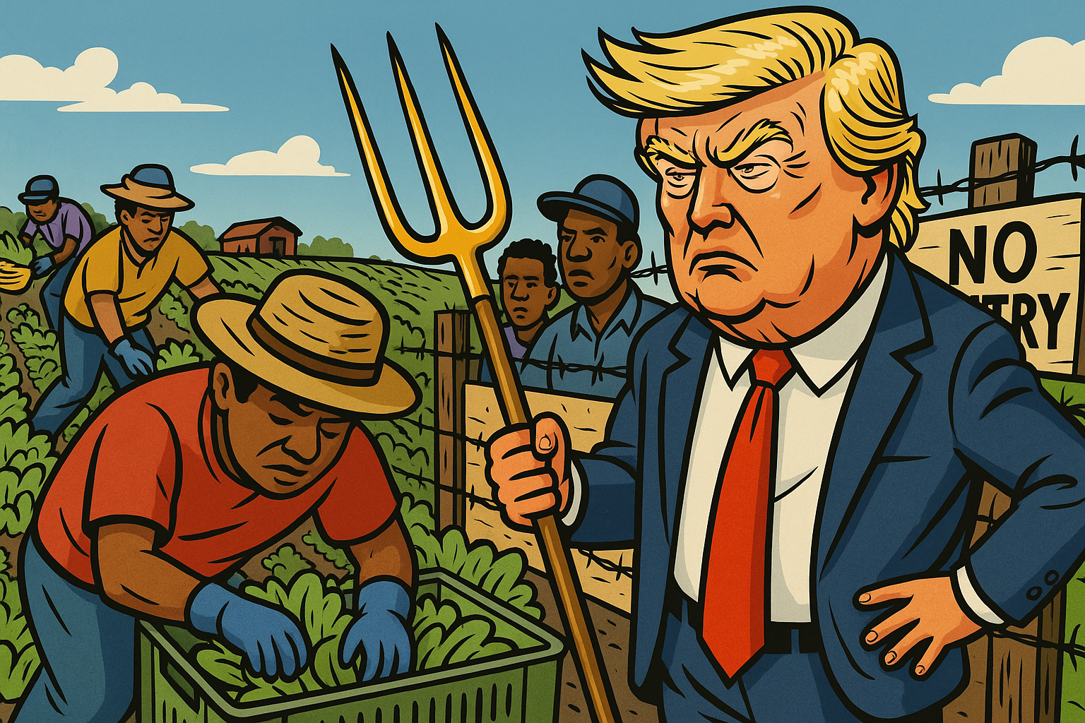 Grafik: Der Präsident, der Gott spielen will – auf dem Acker