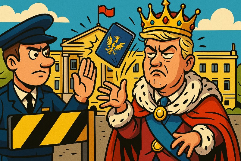 Grafik: Marius ohne Diplomatenpass