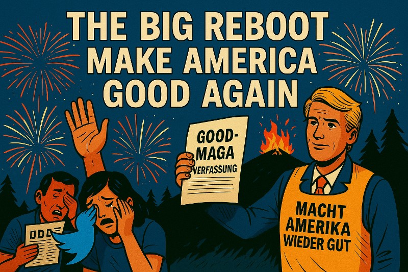 Grafik: Feuerwerk aus altem Trump-Merch