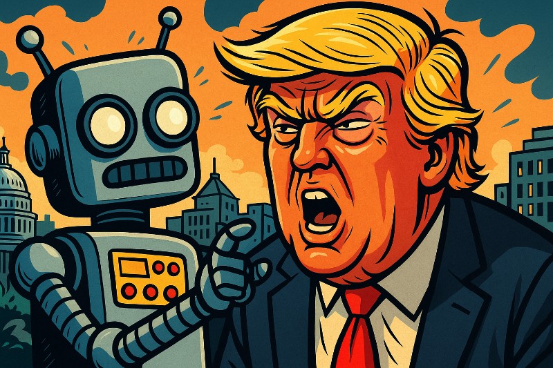 Grafik: Grok und The Best of Skandale aus der Trump-Bibliothek