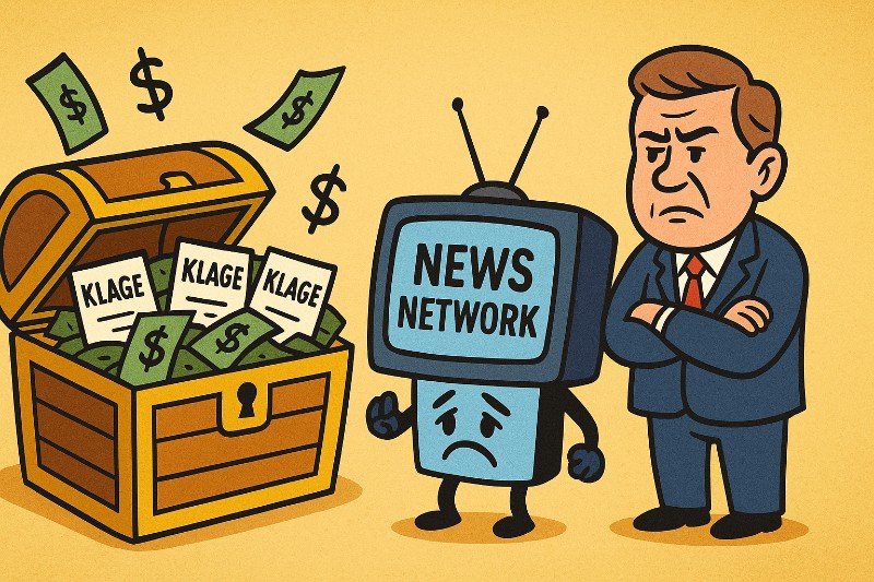 Grafik: Dominion kassiert, Newsmax blamiert
