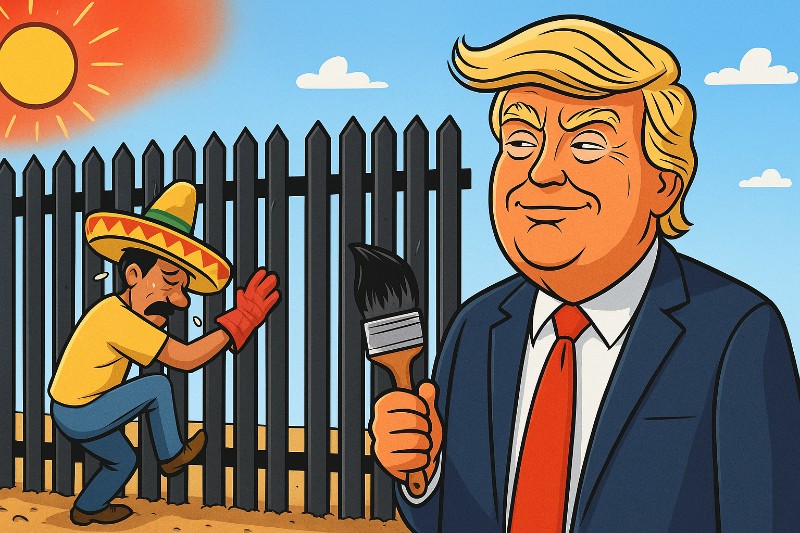 Grafik: Trumps Schutzschild heißt: RAL 9005 Tiefschwarz matt.
