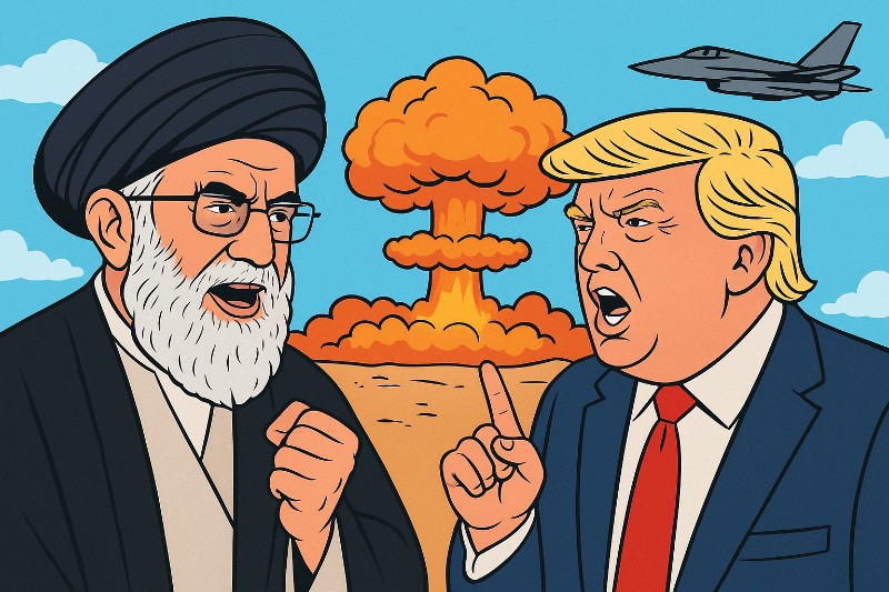 Grafik: Chamenei: „Nein, Donald, niemals! – Es sei denn, doch irgendwann…“