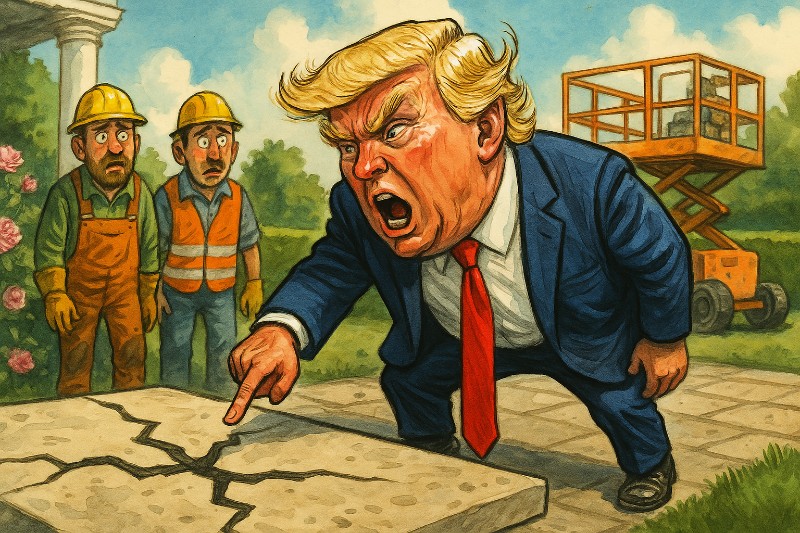 Grafik: Trump, der Bauherr im Präsidentenanzug