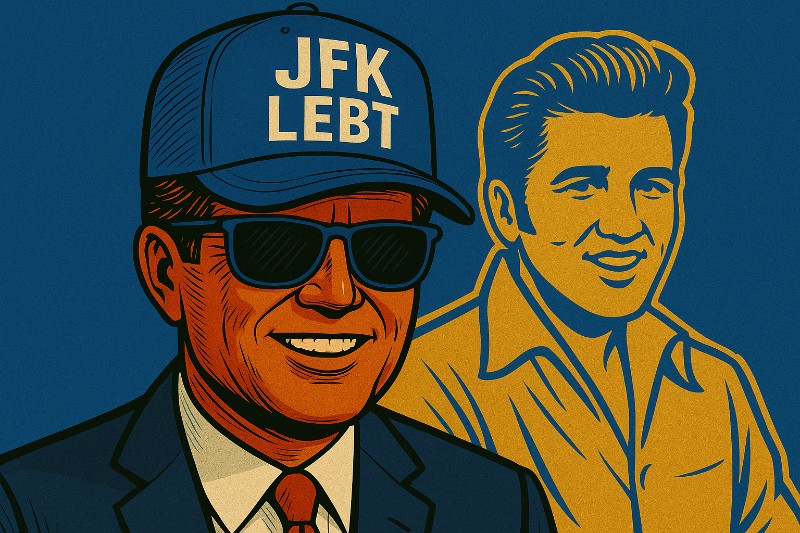 Grafik: JFK lebt – und Elvis gleich mit