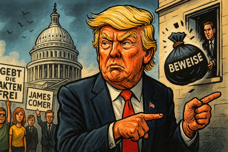 Grafik: Epstein, Akten und ein Präsident im Dauer-Schwindel