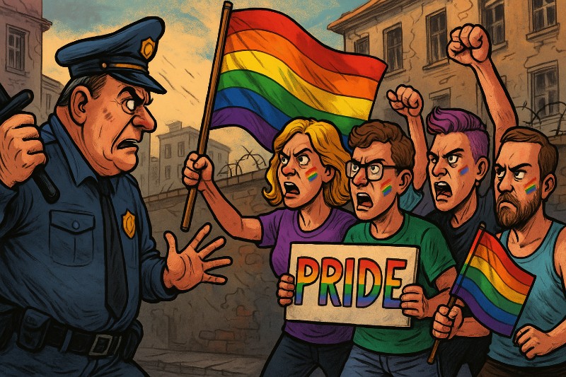 Grafik: Die Regenbogen-Blockade von Pécs