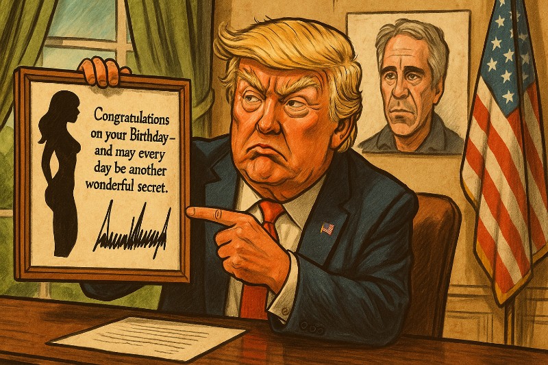 Grafik: Das Epstein-Geburtstagsrätsel – oder wie Trump plötzlich Picasso wurde