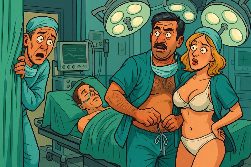 Grafik: Acht Minuten Ewigkeit – wenn Ärzte operieren, aber die Libido den Dienstplan schreibt