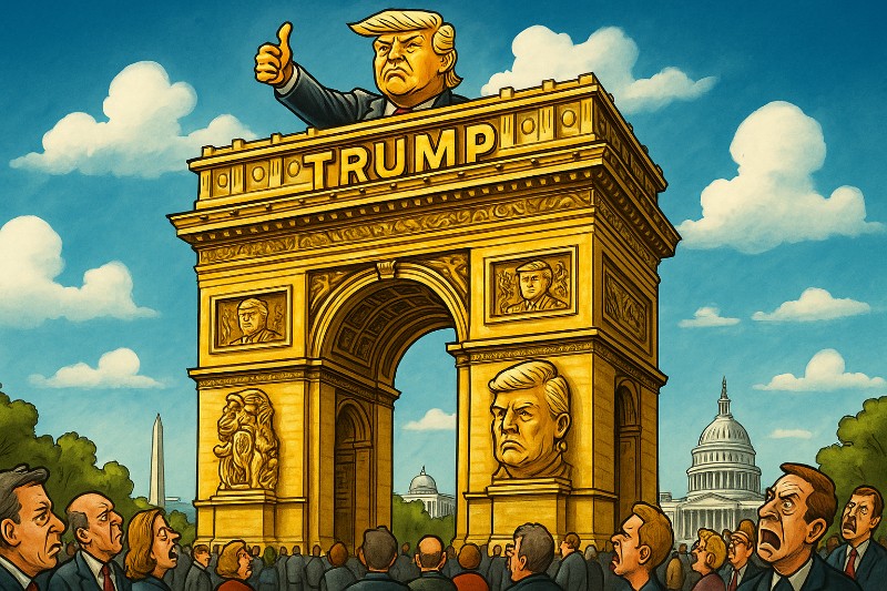 Grafik: Der Arc de Trump – Wenn Größenwahn Architektur wird