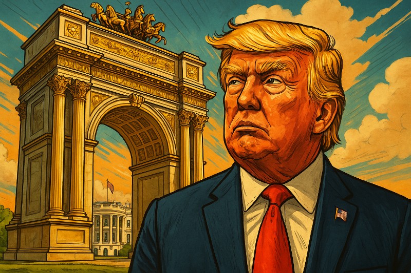 Grafik: Der Triumphbogen von Washington