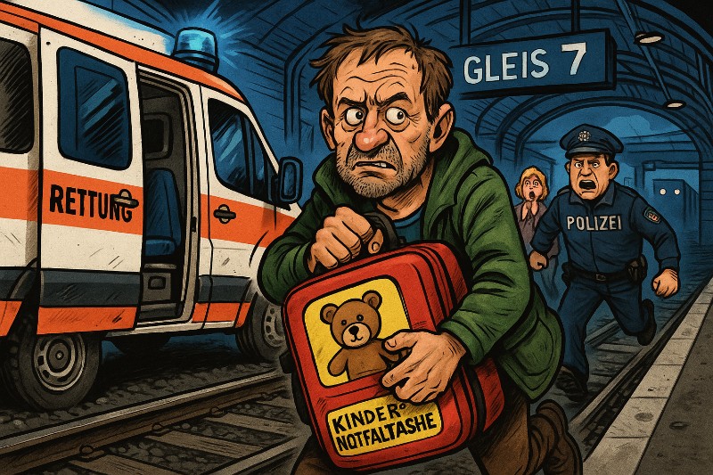 Grafik: Die Tat: Der Mann, der zu viel Notfall wollte