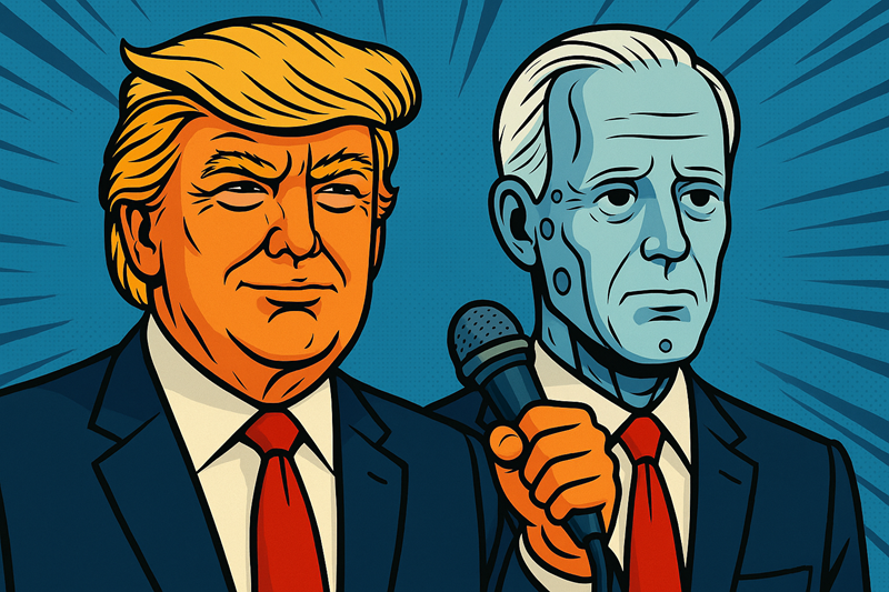 Donld Trump und Klon Biden