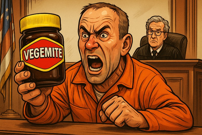 Grafik: Der Mann, der „Vegemite!“ rief – und die Justiz kam