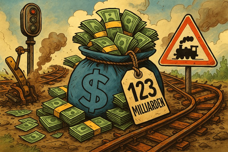 Grafik: 123 Milliarden Euro – oder: Was kostet ein Schienennetz in Deutschland