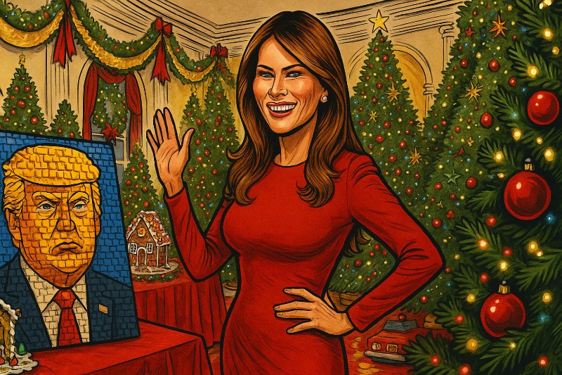 Grafik: 50+ Weihnachtsbäume – Melania macht keine halben Sachen