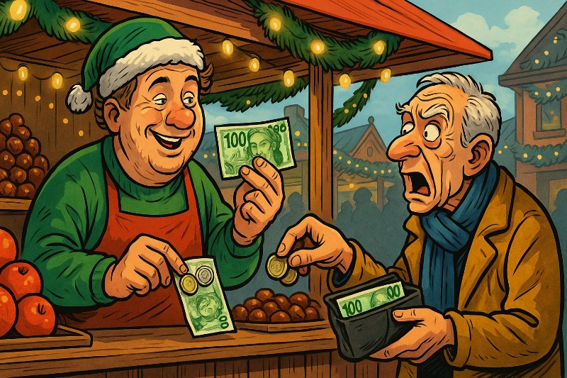 Grafik: D-Mark Weihnachtsstand