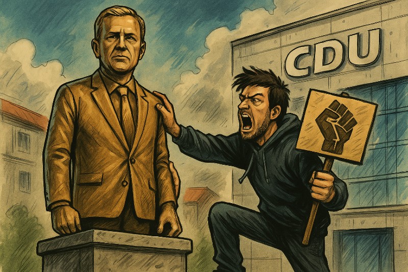 Grafik: Bronzestatue